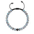 Milky Way | Gunmetal | Galaxy Glass Macrame Bead Bracelet